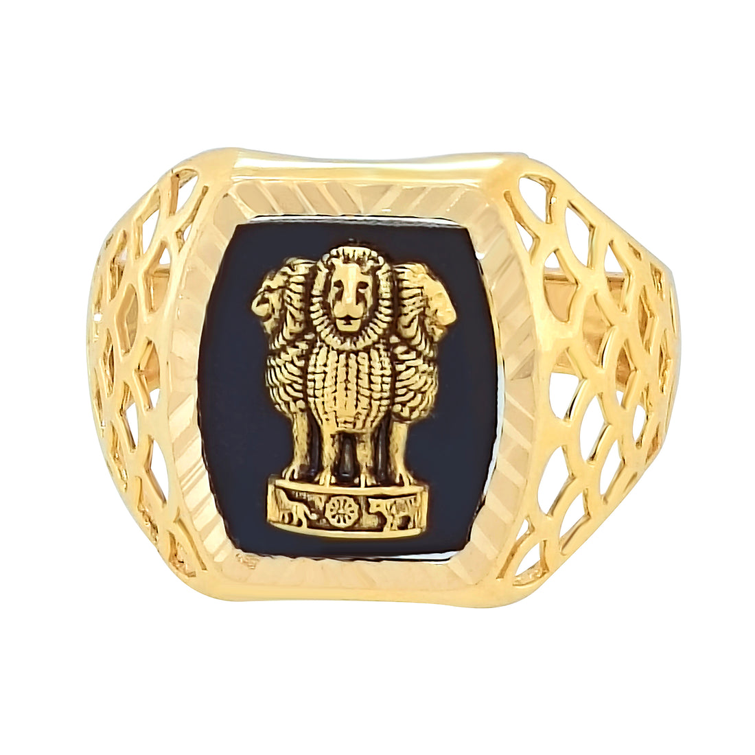 Midnight Ashoka Gold Ring