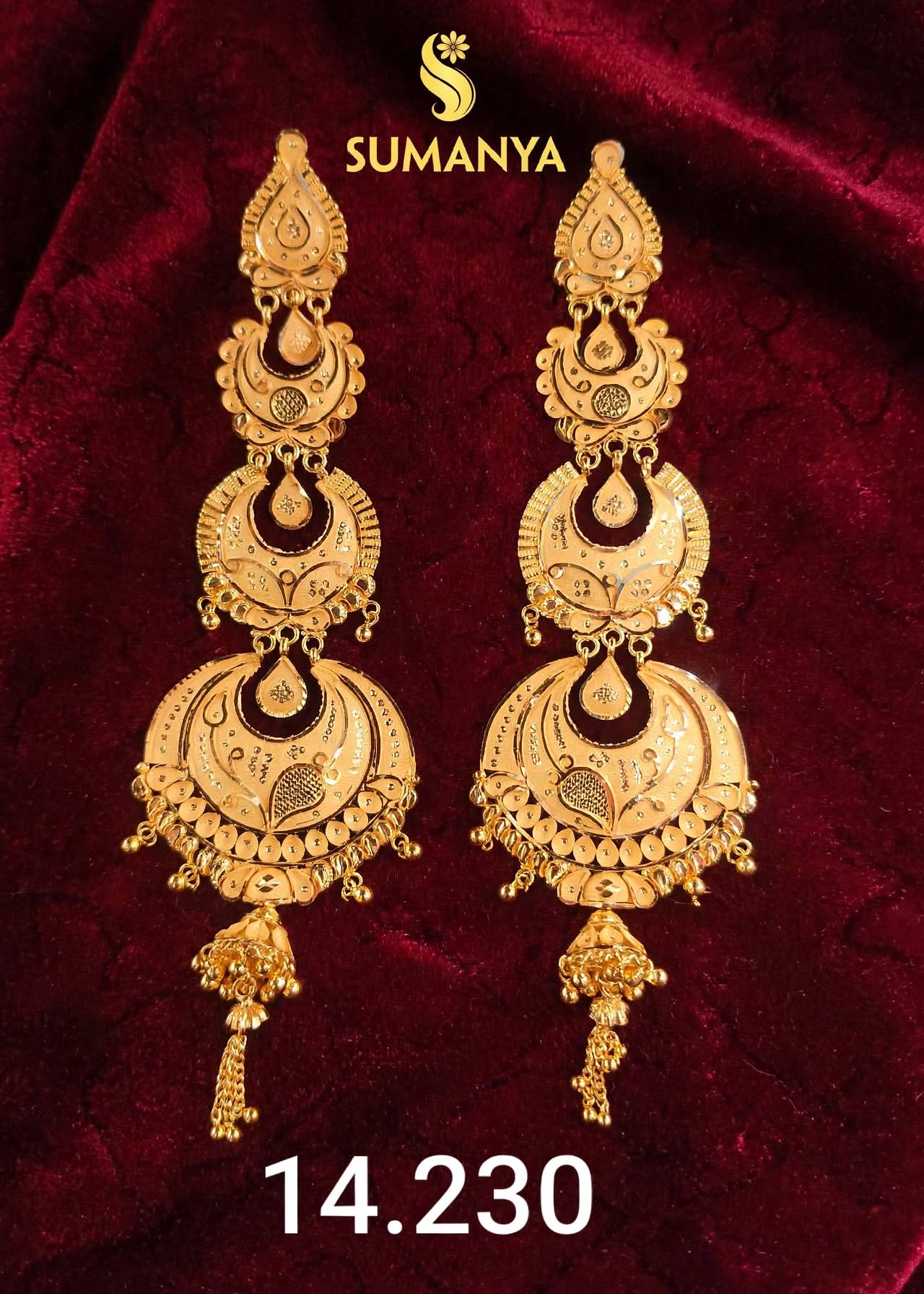 18k750 chand bali bridal designs 