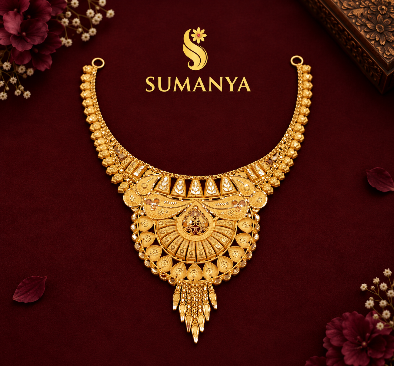 18k750  elegant traditional necklace designs 