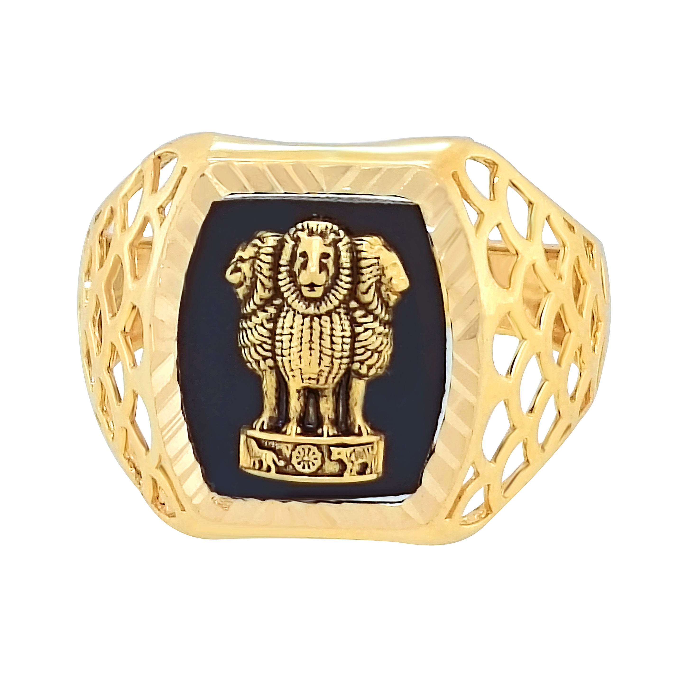 Midnight Ashoka Gold Ring