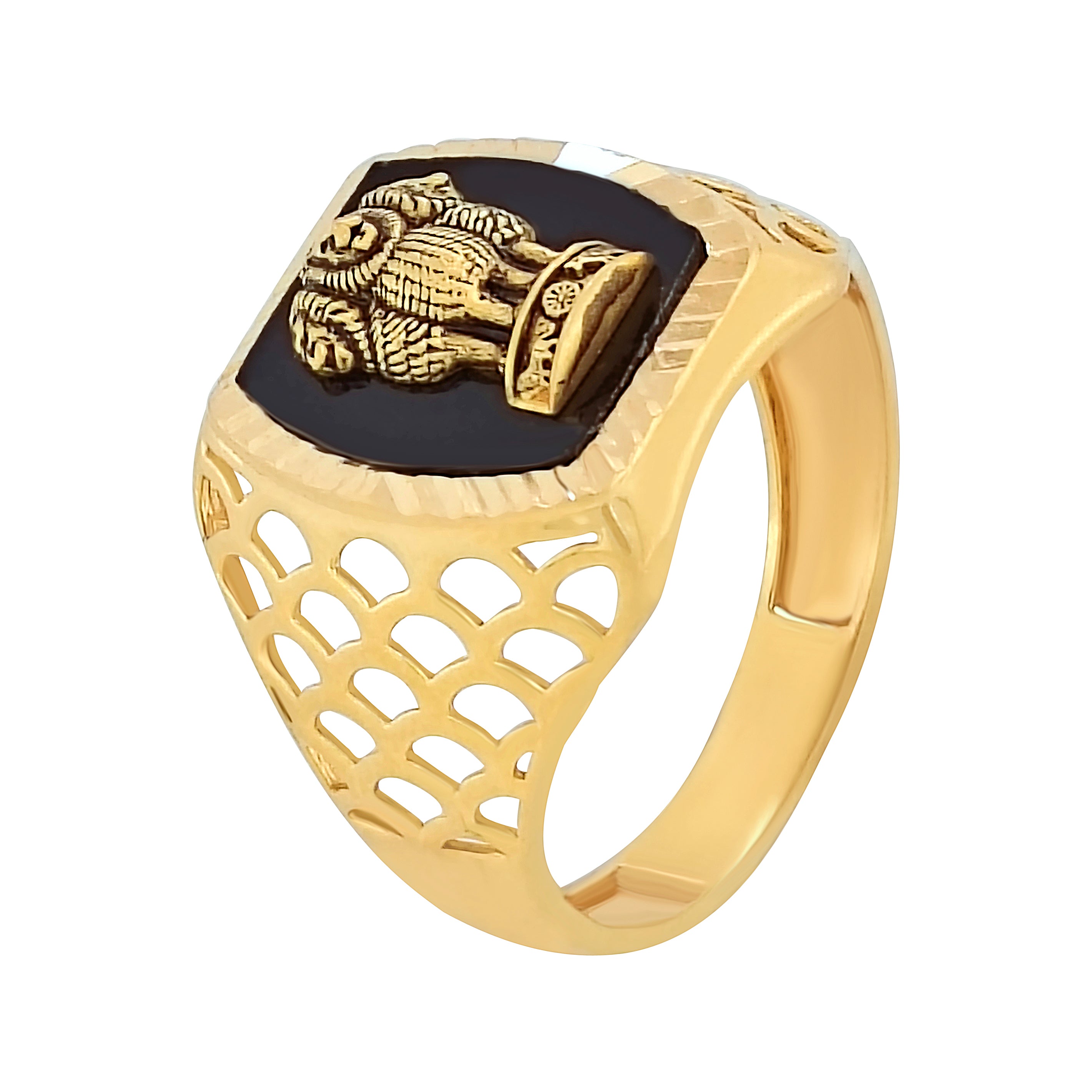 Midnight Ashoka Gold Ring